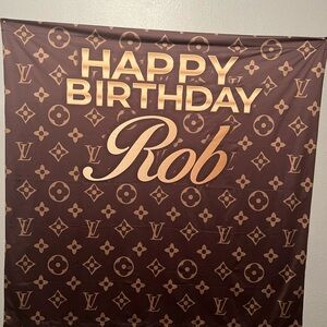 Brown Birthday Backdrop